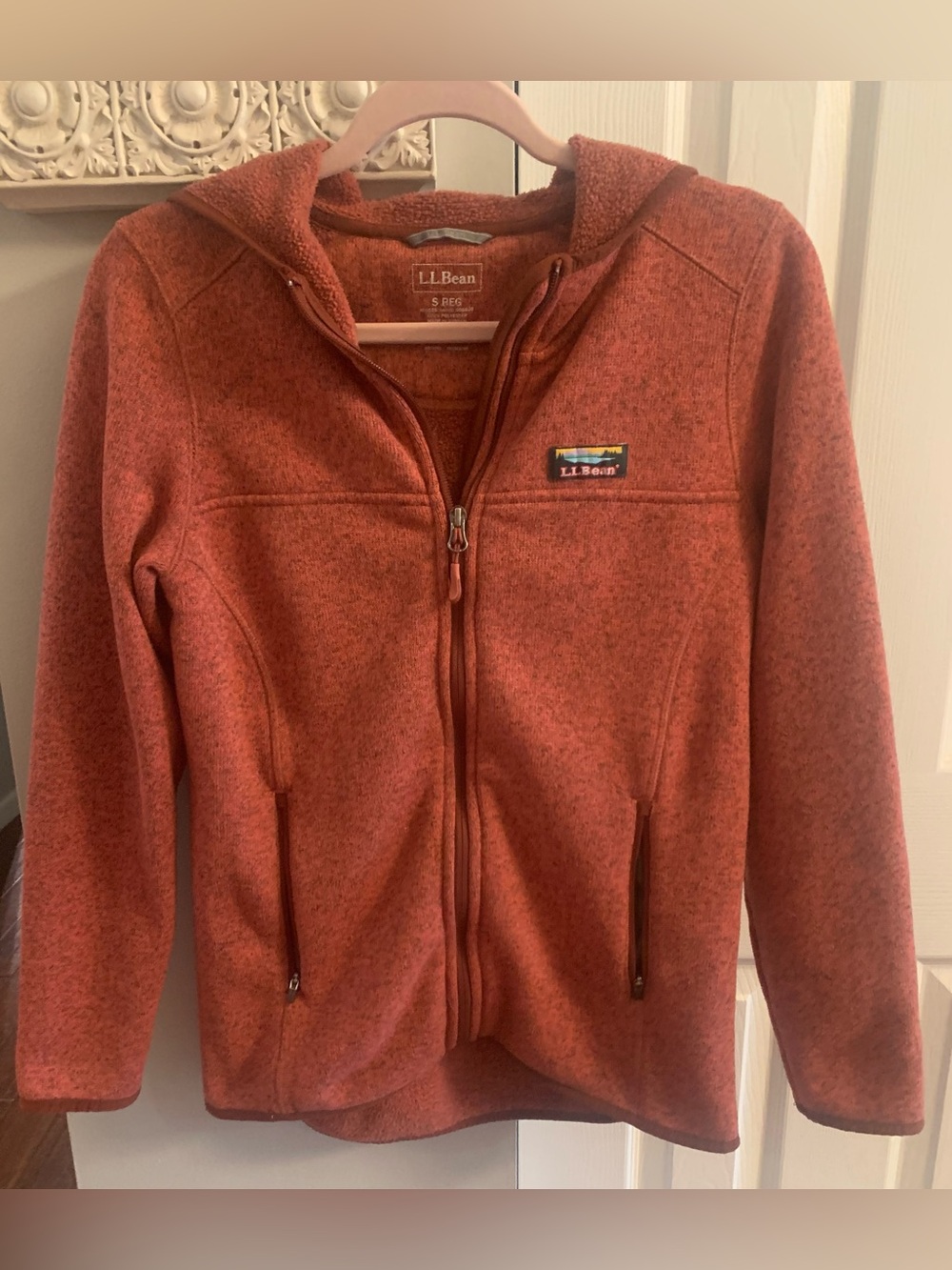 L.L. Bean Womens Sweater Fleece Hooded Full-Zip Fleece - S